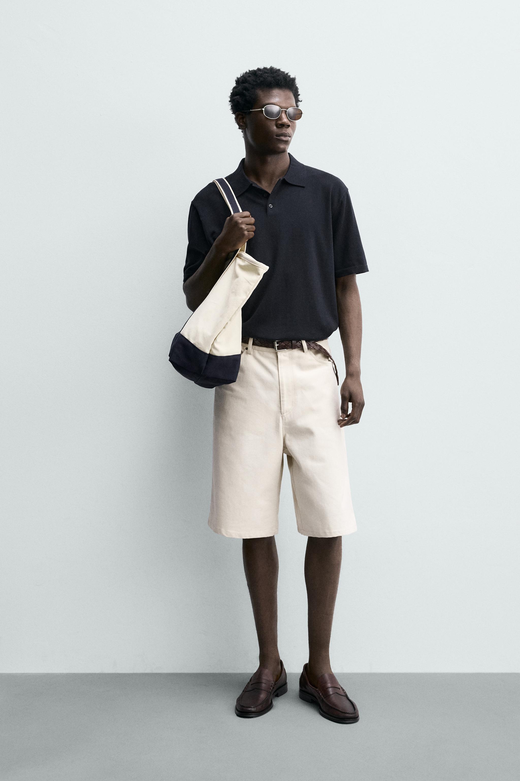 POLO REGULAR FIT EN MAILLE MÉLANGE DE COTON